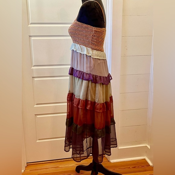 Storia Cabo Paradiso  MULTI-COLOR TIERED MAXI DRESS size s in new like condition - Picture 5 of 14